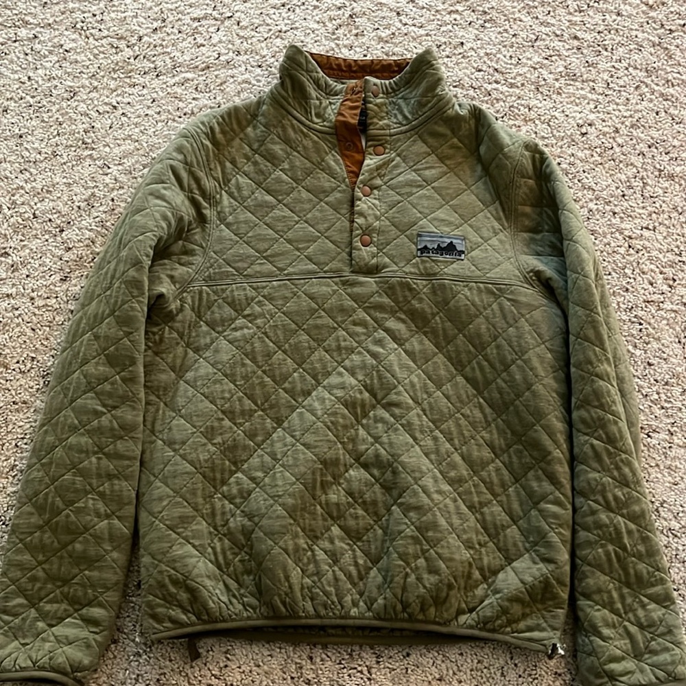 Patagonia Men’s XS Legacy Quilted Snap-T Pullover Sweater Jacket 40th Annv Retro